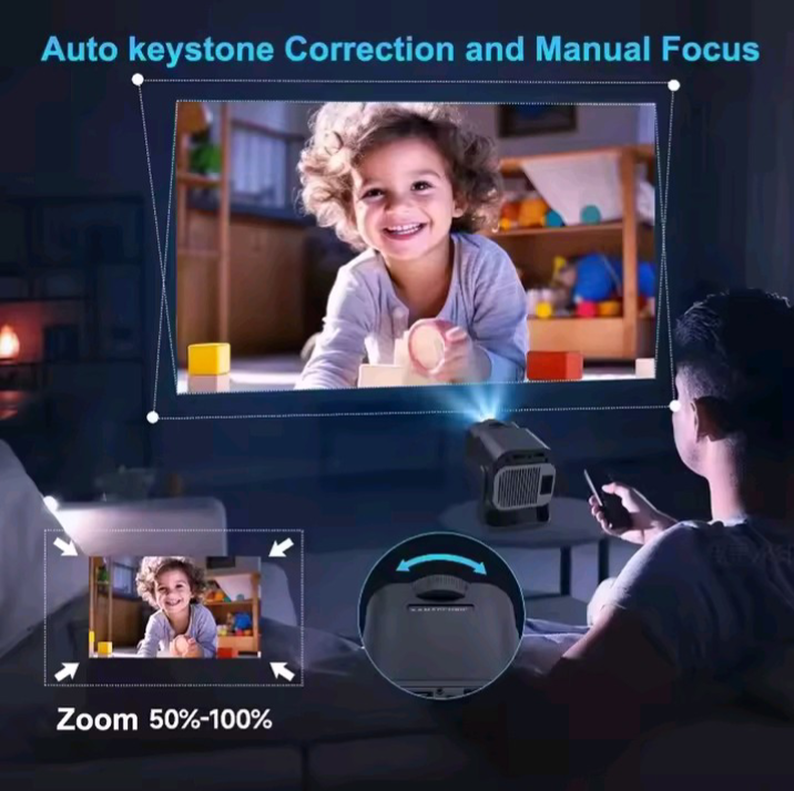 HY320 Smart Mini Projector — Native 1080P, WiFi 6 & Android 11