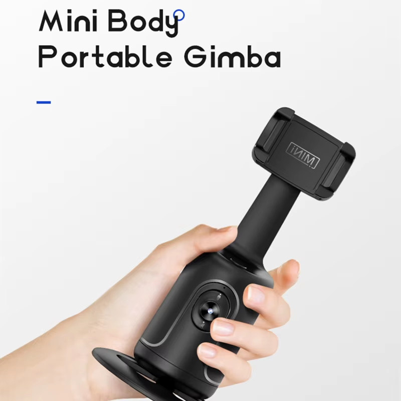 AI Smart Selfie Stick & Gimbal Stabilizer — 360° Auto Face Tracking